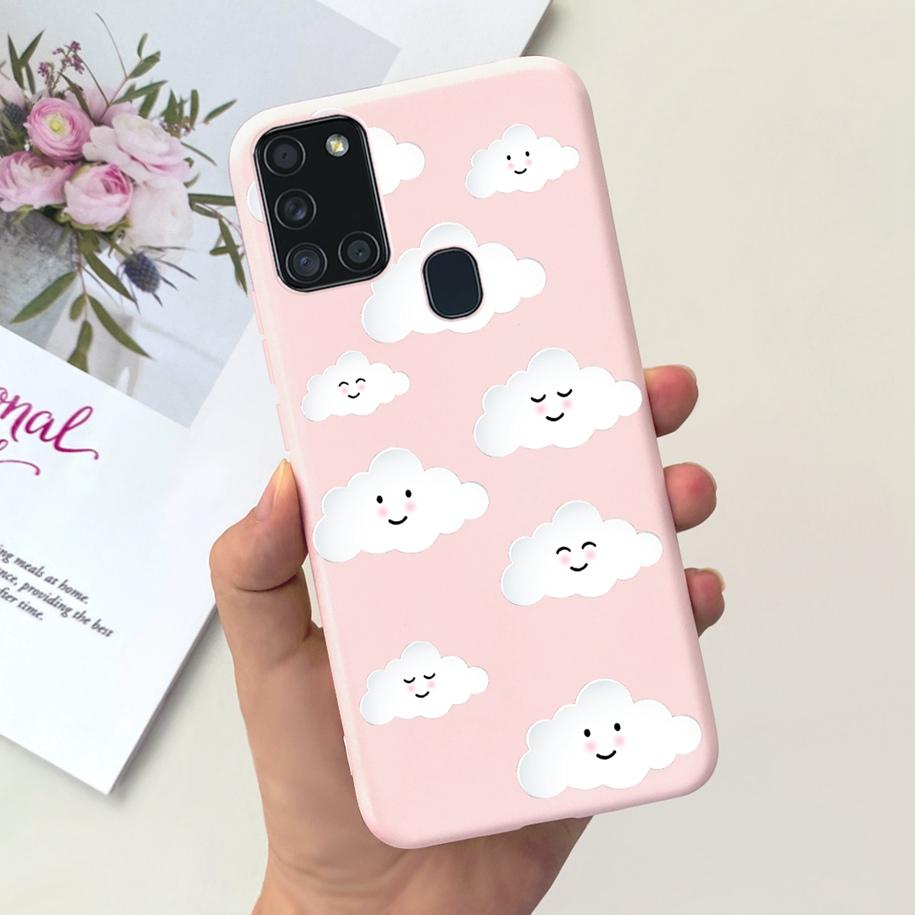 Чехол для Samsung A21S SM-A217F A 21S Задняя крышка Модный Цветочный Мультяшный Мягкий Силиконовый ТПУ Чехол для Телефона Для Samsung Galaxy A21s Capa