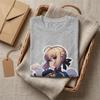 Ульчжан Fate Stay Night Чиби Сэйбер Fate Stay Night Футболка Унисекс с круглым вырезом с коротким рукавом Одежда 100% Хлопок Летние Топы Топы