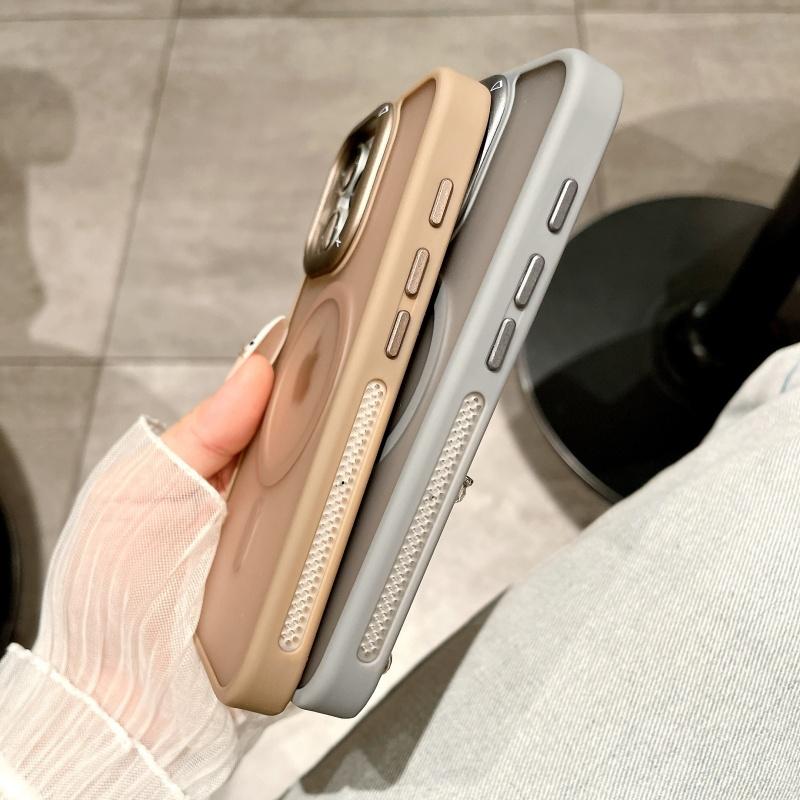 Для iPhone 16 Pro Max Высококачественный Роскошный Магнитный Силиконовый Чехол-Рамка Magsafe для iPhone 11 12 13 14 15 16 Plus Матовый Защитный Чехол