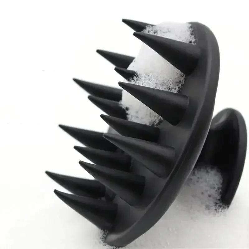 1pc Portable Silicone Head Massage Brush, Deep Cleansing Scalp and Hair Care Brush, Massage Shampoo Brush, Shower Brush
