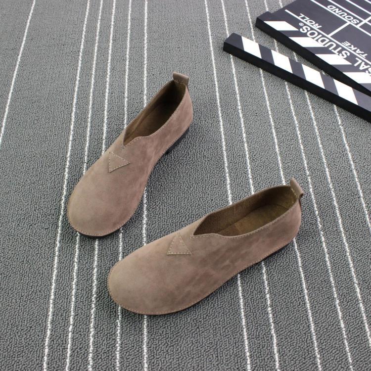 Весенний повседневный модный комплект, лоферы, замшевые туфли без шнуровки, женская обувь на плоской подошве с мягкой поверхностью