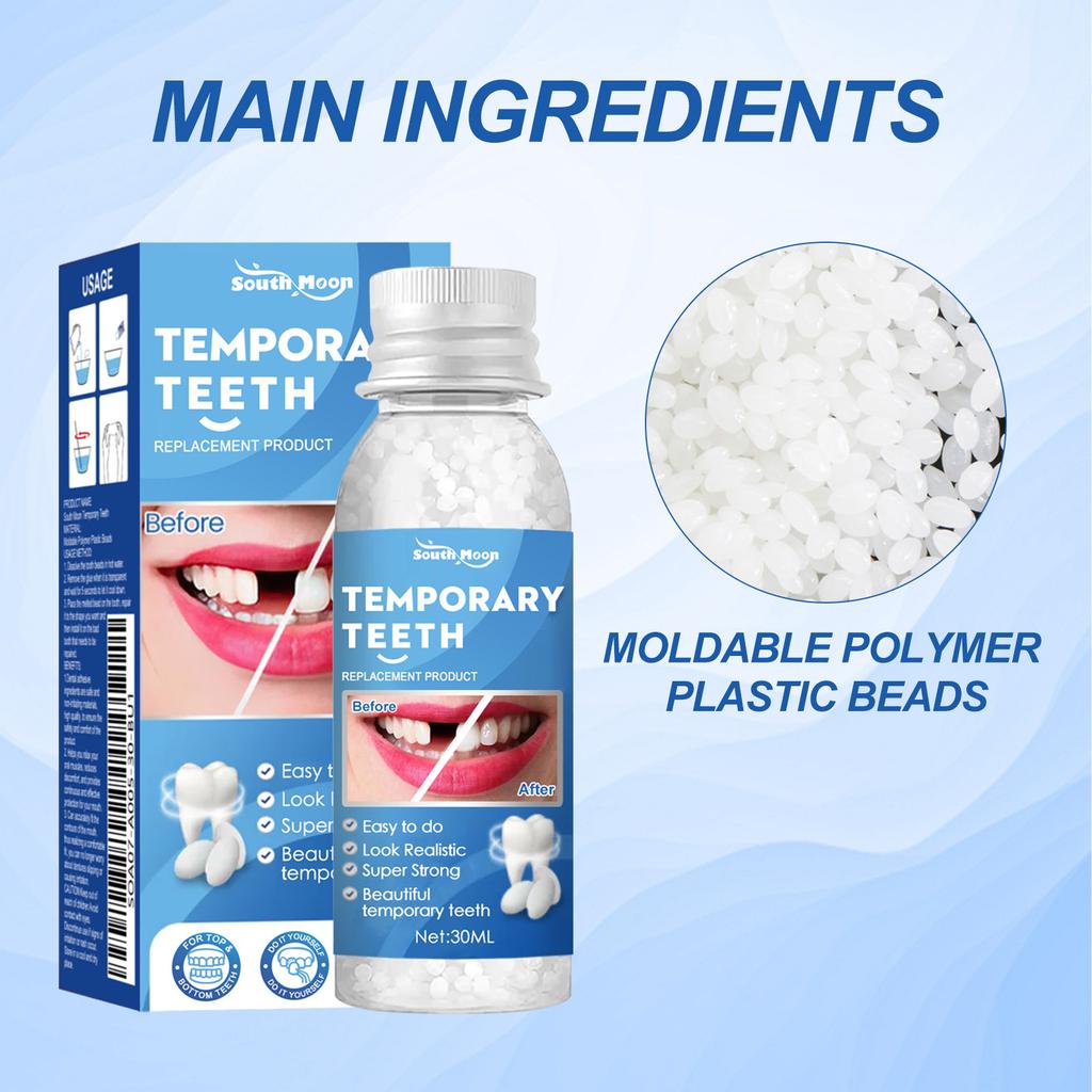 South Moon Teeth Repair Putty – Temporary Filling for Chipped Teeth, Gaps & Denture Fix, Easy Mouldable Putty