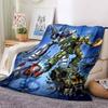 1PC Mobile Suit Gundam Patterned Flannel Blanket Suitable For All Seasons For Home Decor Warmth And Comfort Gifts Holiday Present