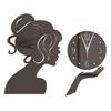 Wall Clock Girl Mirror Sticker Acrylic Waterproof Decal Home Living Room Decor