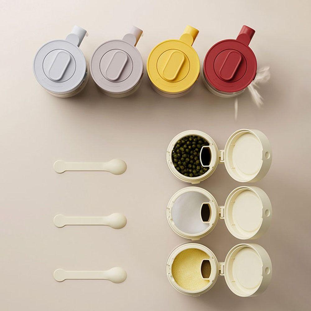 Moisture-proof Glass Spice Bottle Sealed Spice Sorting Bottle 2 In 1 Salt Container Countertop