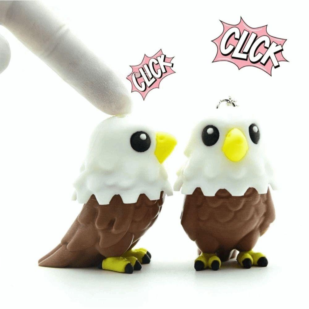 3D Printed Stress Relief Key Ring Portable Eagle Shape Fidget Toy Casual Occasions