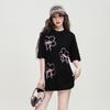 Design Sense, Fashionable Printing, Pure Cotton Short Sleeved T-shirt, Summer Women's Loose and Versatile Pullover Top