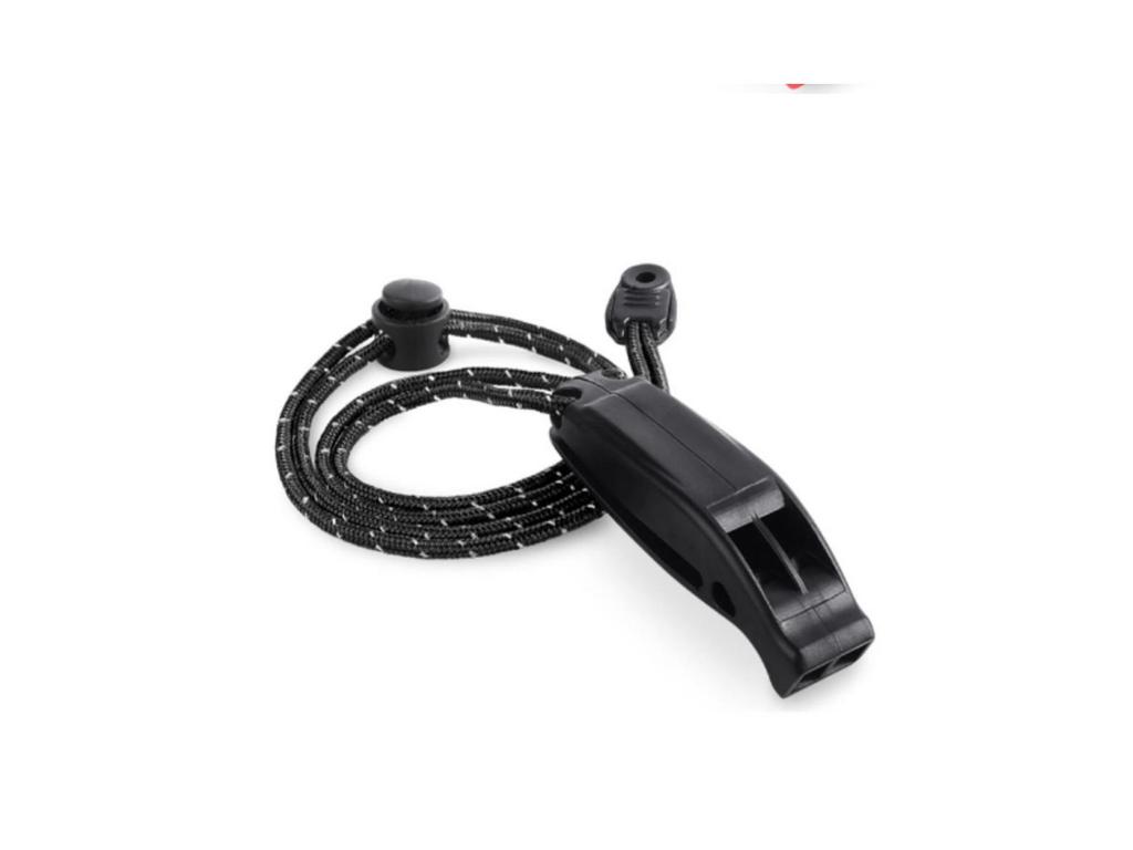 Двухчастотный водонепроницаемый свисток для выживания со шнурком - Высокочастотный свисток для безопасности на открытом воздухе с защитой окружающей среды ABS.