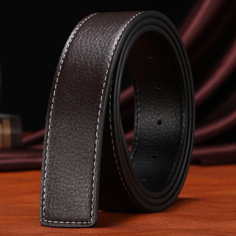 Мужской ремень из кожи личи с H-образной пряжкой – Молодежный, универсальный корейский стиль