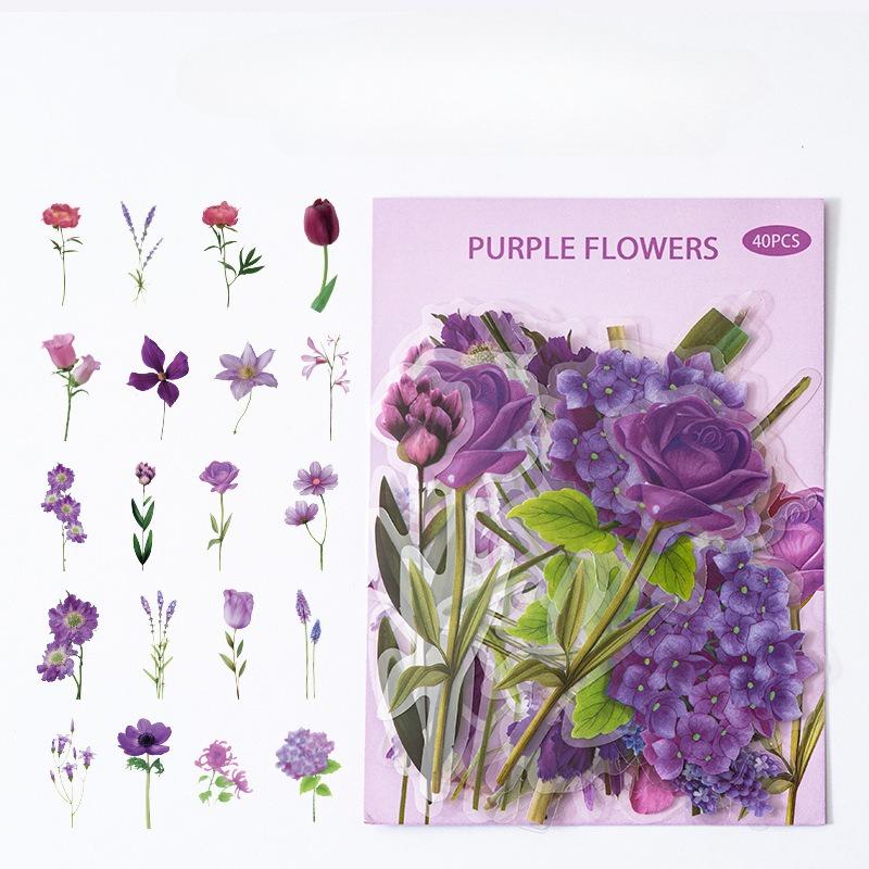 Ботанические наклейки с цветами Набор Наклейки-бабочки Природа Наклейки для ведения журнала Эстетичные DIY Скрапбукинг Instagram Винтажная наклейка с растением