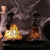Scary Broomstick Witch Statues 16cm Resin Night Light Holiday Decorative Lamp  Halloween Party