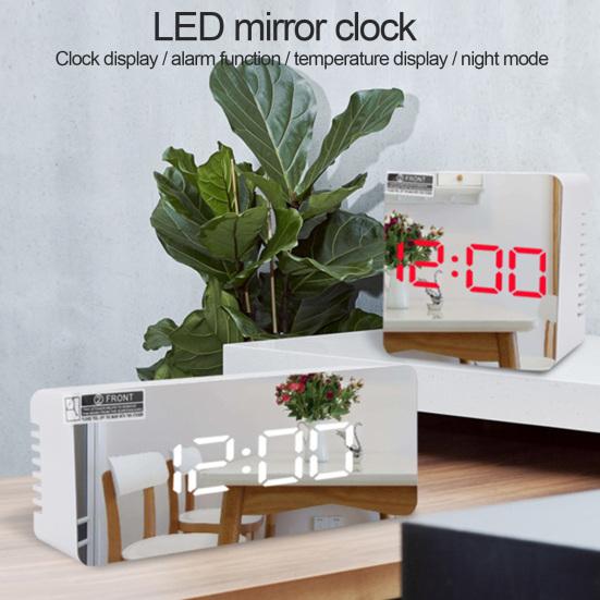 Прямоугольный квадратный многофункциональный светодиодный дисплей-будильник для дома