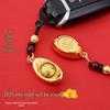 2025 Year of the Snake Wealth-Attracting Rotating Key Pendant with Ingot - Zodiac Car Ornament
