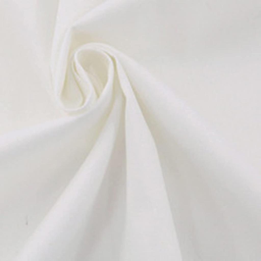 Moonfarm Cotton Twill Approximately Approximately 160cm Slightly Thin Fabric, White, Solid, 100% Cotton, 1m-5m, Wide, (3m)
