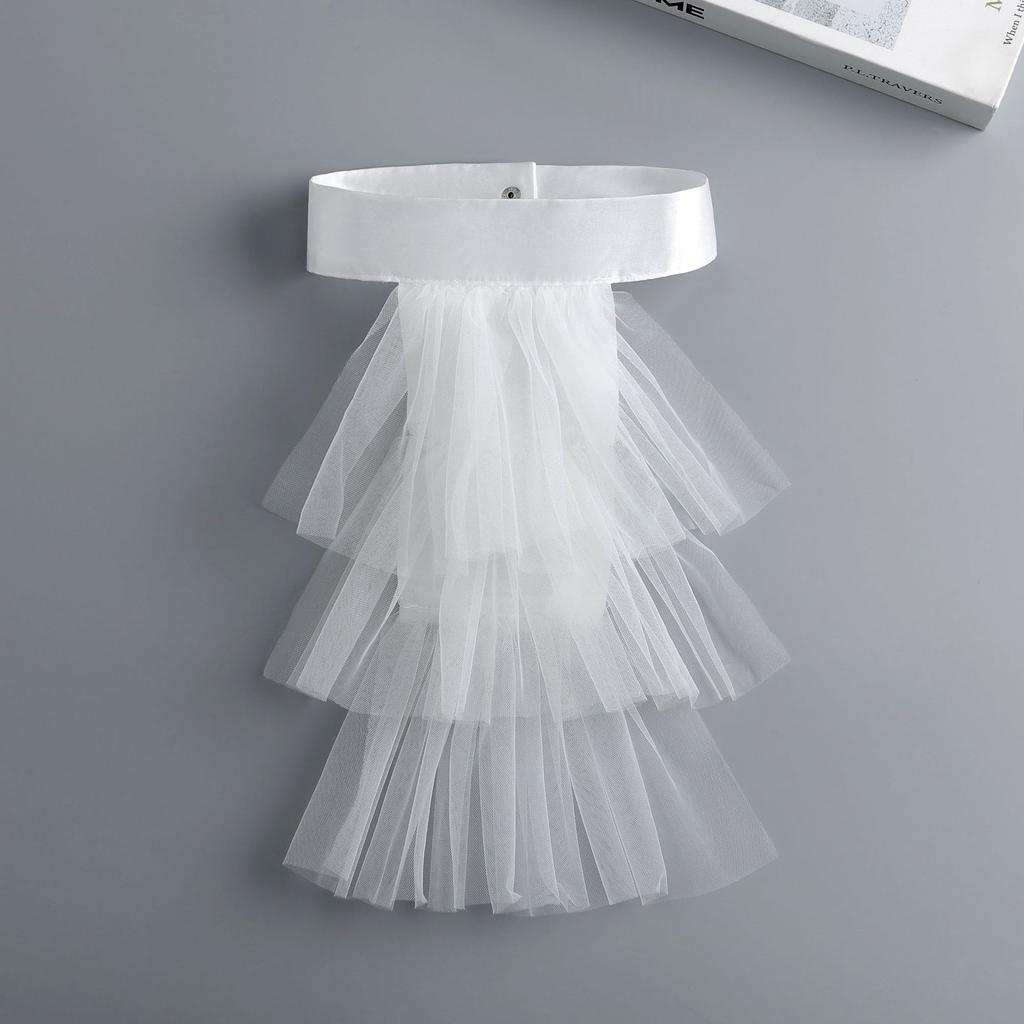 Womens Lace Ties Shirt Fake Collar Women Adult Detachable Lapel Shirt Fake Collar Shawl False Removable Collars