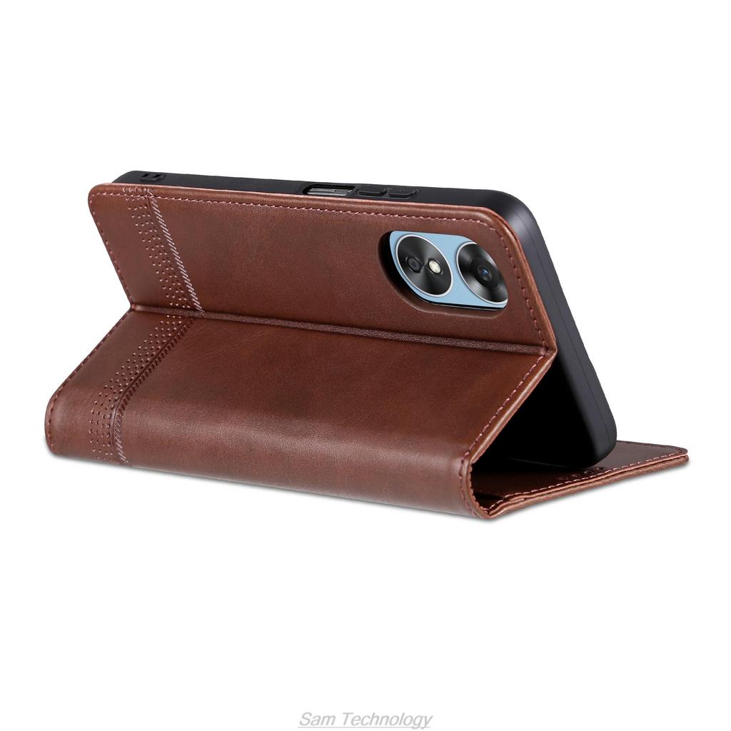 Роскошный магнитный адсорбционный кожаный чехол для OPPO A17 / OPPO A17K A 17 k Flip Cover Защитный чехол Capa Fundas Coque