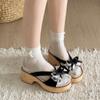 Designer Open Toe Women Slippers Ladies Outdoor Wedges Heel Dress Slides Summer Open Toe Women's Shoes