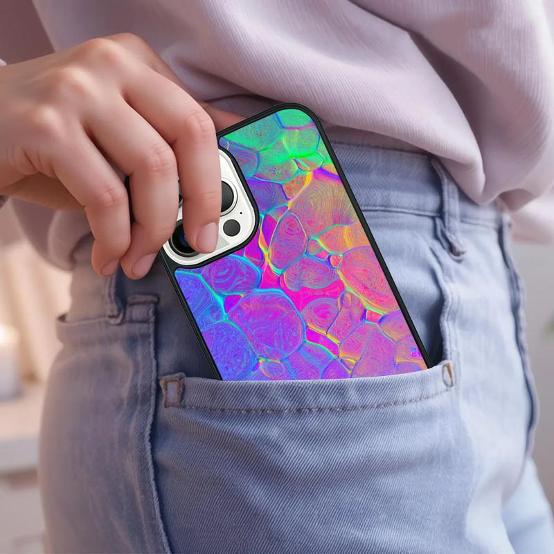 Голографический переливающийся чехол для телефона для iPhone 17 Air 15 16e 14 13 Pro Max Coque 12 11 Pro Max PLUS