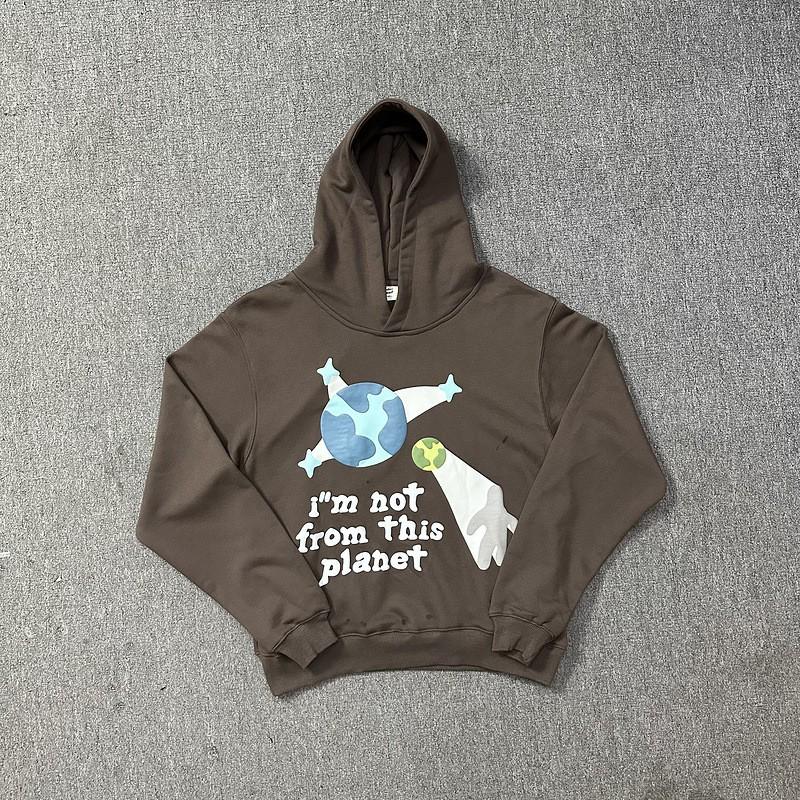 Broken Planet Oversized Hoodie Straight-leg Sweatpants Set - Foil Print Cotton Streetwear Men Women