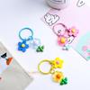 Creative Candy Color Flower Keychain Cute Cartoon Backpack Pendant Earphone Case Hanging Decoration Accessories Gifts
