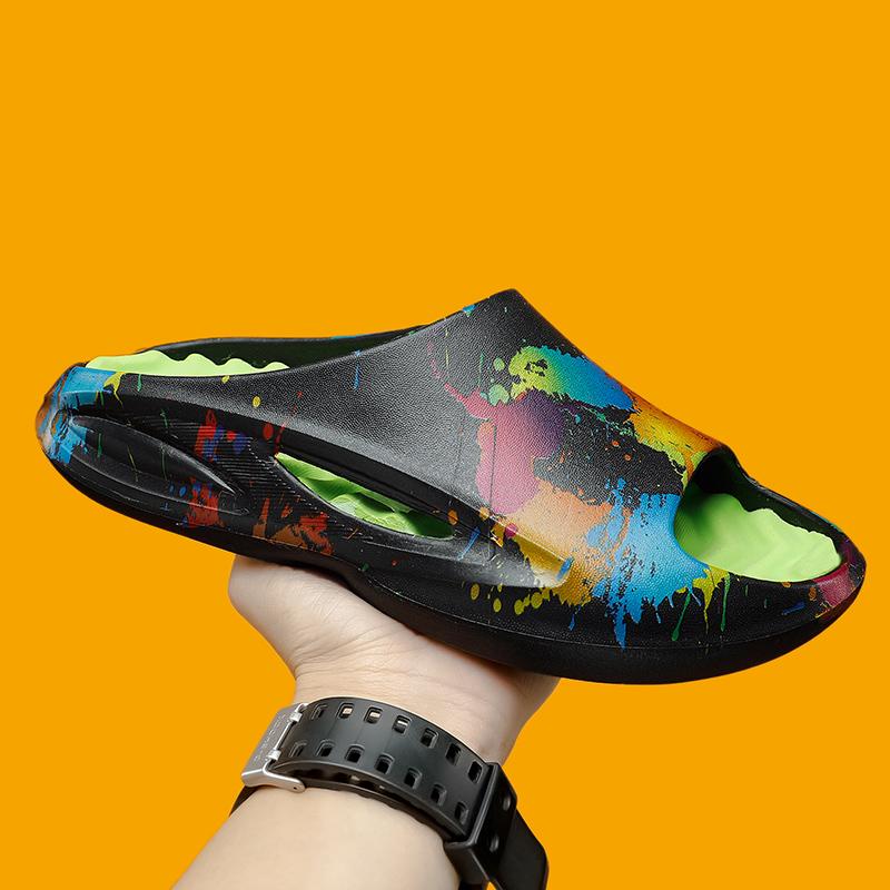 Летние нескользящие износостойкие дышащие повседневные сандалии и тапочки Модные легкие тапочки из ЭВА Пляжная обувь