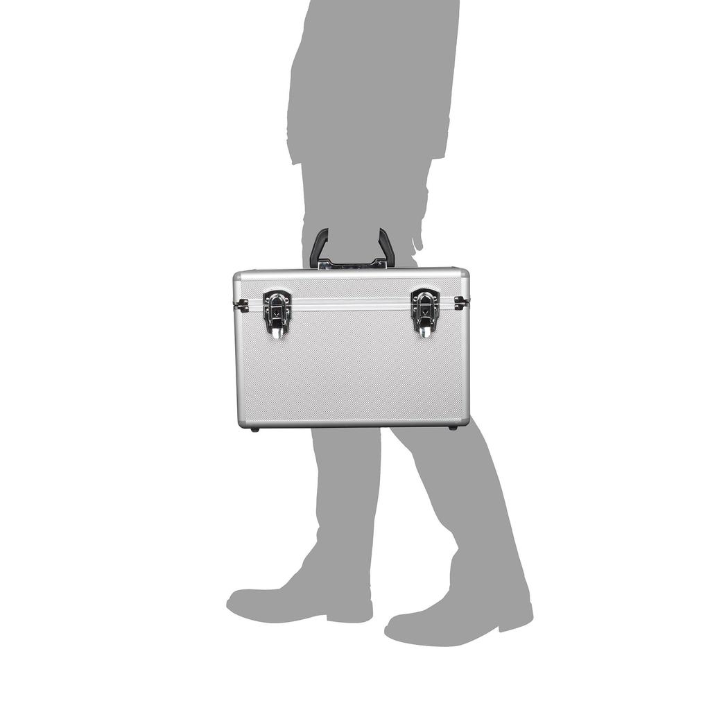 HAKUBA Hard Case Aluminum Case Box L 15L Large SLR Camera Storage with Shoulder Strap Silver AC-02 ALC-AC02-L