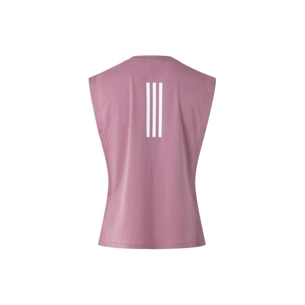 Adidas X Les Mills Collaboration Brand Logo Comfortable Round Neck Casual Vest Women Tops Brown Purple JE1805