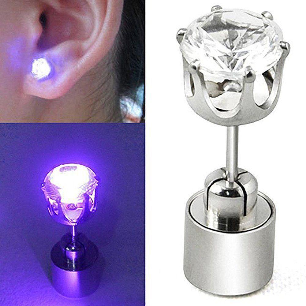 Flashing Earrings Men Earrings Light Up Earrings Female Ear Studs Glow Earrings Earrings