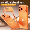 Чехол для iPhone 17 Pro Max 15 16 14 13 Air Slip Металлическая пряжка Бортик Защита объектива Рассеивание тепла Бамперы для телефона Чехол