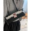 French Niche Girly Lace Underarm Bag Women's 2025 New Simple Polka Dot Print Shoulder Bag