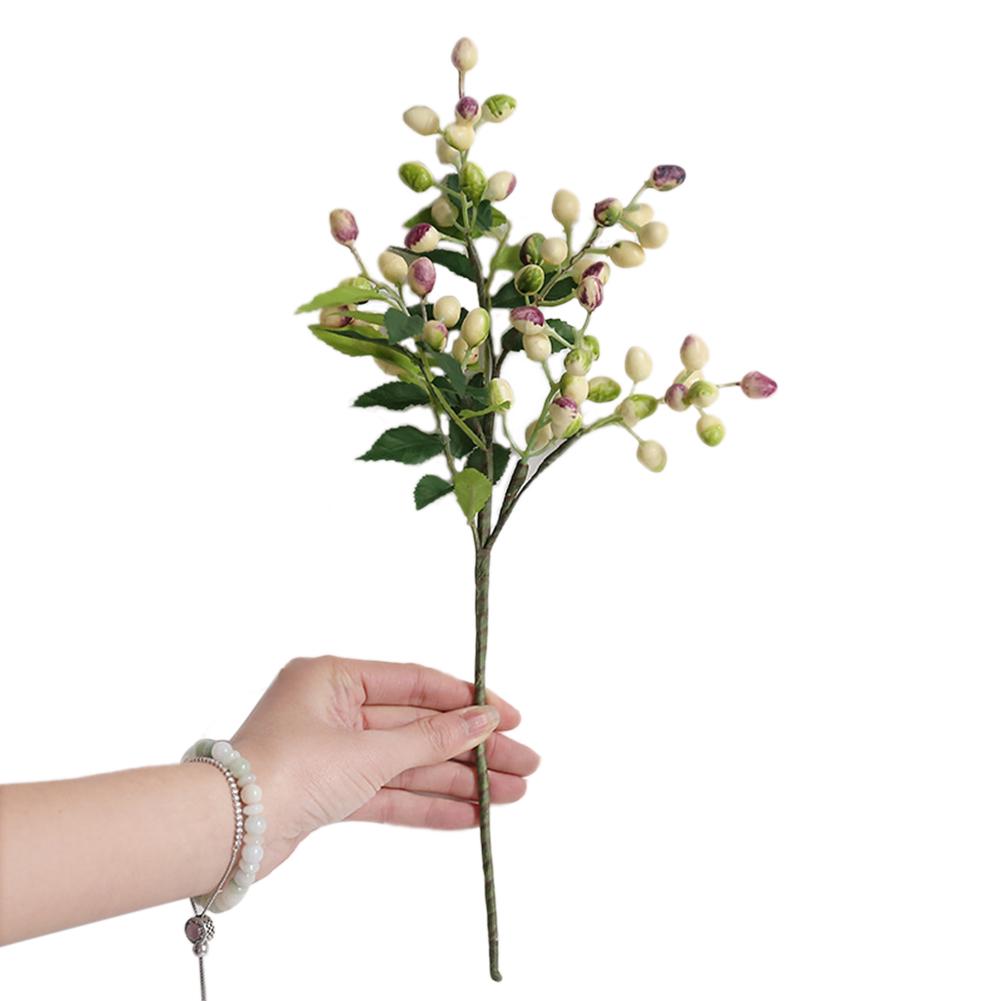 Blooming Bouquet Artificial Berry Leaf Twig Garden Flower Arrangement Desktop Home DIY Decor
