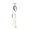Retro Light Luxury Stainless Steel 304 Western Cutlery Set with Bamboo Joint Acrylic Handles: Steak Knife, Fork, Spoon, Dessert Spoon, Soup Spoon.