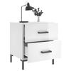 Nightstands 2 pcs High Gloss White 40 x 35 x 47.5 cm Particleboard