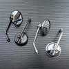 Motorcycle Rearview Side Mirror with 10mm Screws Universal Round Retro Modified Motorbike Cafe Racer Rearview Mirrors