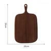 1pc Square Wood Cutting Board, Solid Wood Black Walnut Wooden Chopping Boards for Bread, Vegetables & Fruits, Dinner Cheese Board with Hole,4 Size