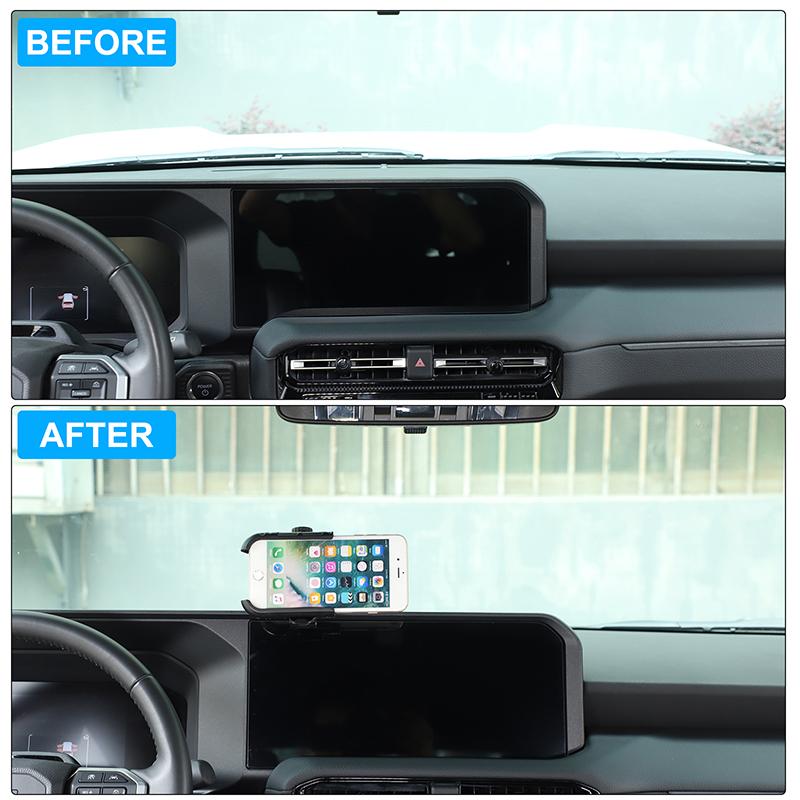 Car Navigation Screen Above Phone Holder GPS Navigation Bracket For Toyota Land Cruiser Prado 250 LC250 2024-26 Car Accessories
