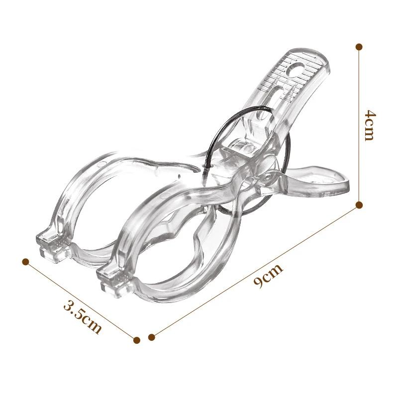 4 шт., портативные прищепки для сушки, прозрачная прищепка для противоскользящего ветрозащитного одеяла, зажим для одежды для домашнего органайзера