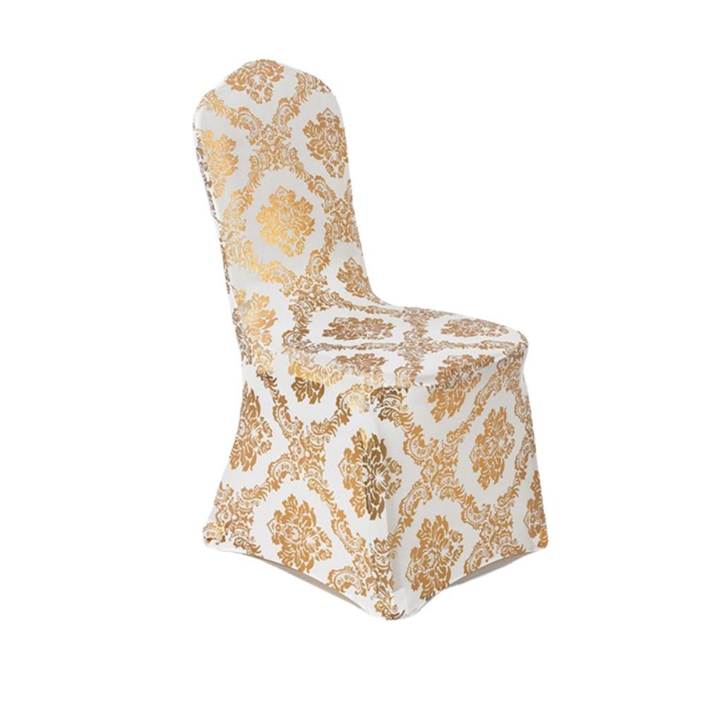 Dust-proof Bronzing Elastic Chair Cover Full Cover Wedding Chair Cover Restaurant