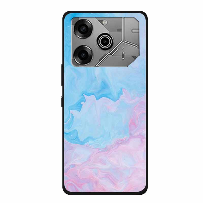 Чехол для Tecno Pova 6 Pro Мраморный ТПУ Силикон Мягкая Задняя Крышка Чехлы для Телефона для Tecno Pova6Pro 5G LI9 Защитный Покрашенный Микой Coque
