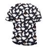 Halloween T Shirt Men's Casual Round Neck Blood Splatter Pattern Tops Horror Bloody Printed Short Sleeve Tops