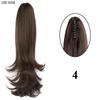 MISS WIG Synthetic Claw Clip In Wavy Ponytail Extension Fiber Hair Piece Wavy Straight Ponytail Wig Extensions For Women