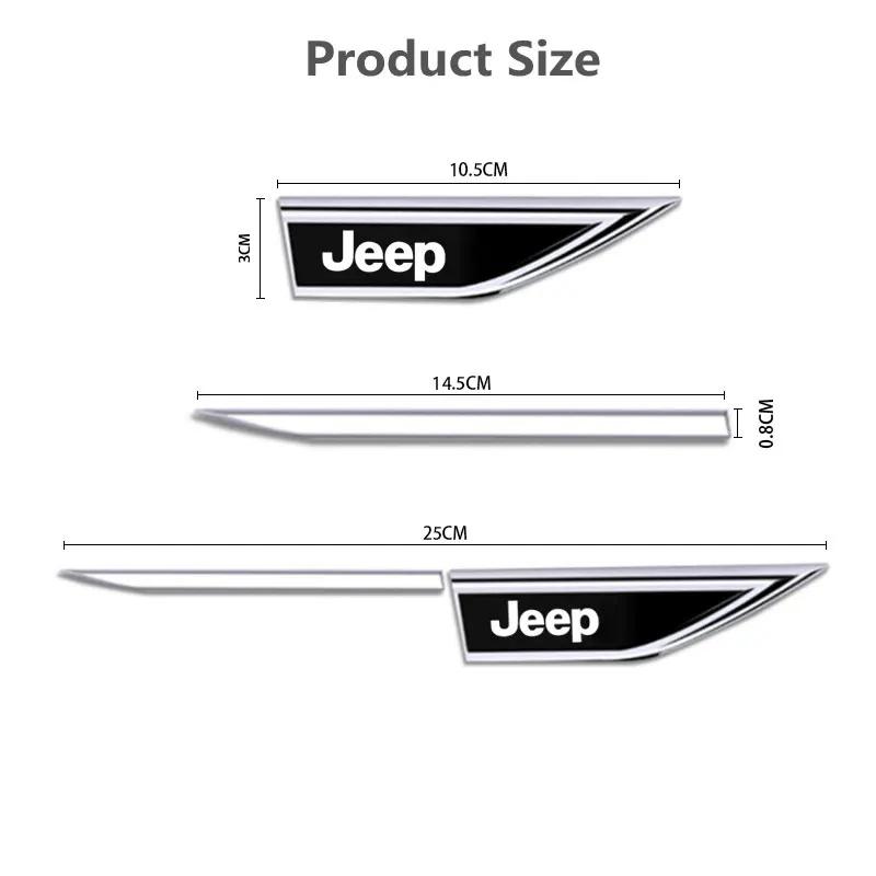 CZY2 2Pcs Metal Car Fender Logo Sticker Decal for Jeep Renegade Wrangler JK Grand Cherokee Compass Patriot Car Exterior Accessories