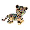 New Vivid Enamel Tiger Brooches For Women And Men Cute Animal Rhinestone Pins Brooch Kids Jewelry Gifts New Year