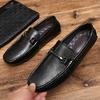 2024 Новые мужские туфли Повседневные роскошные лоферы Мужские мокасины Высококачественные черные мужские туфли на плоской подошве Высококлассные повседневные лоферы без застежек для мужчин