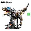 STEM Creative Jurassic Mechanical Dinosaur Building Blocks Brick Tyrannosaurus Rex Animal with Light Model Assembly Toy Kid Gift