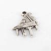 Metal Charm Piano 19mm Silvery 10 Pieces