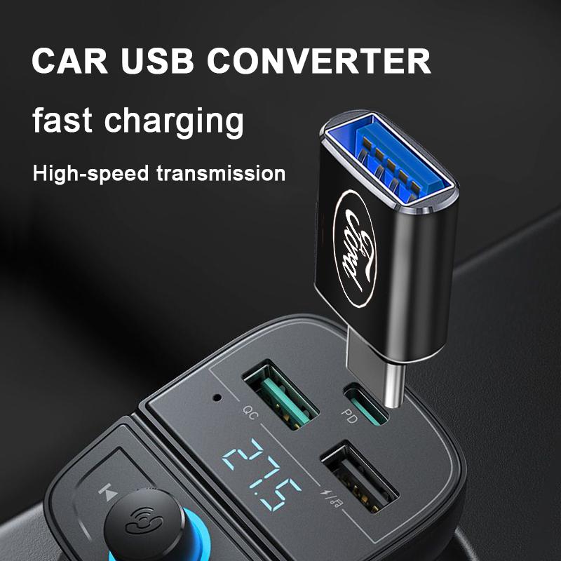 1 шт. Автомобильный USB Type C кабель-конвертер Адаптер для зарядки Автоаксессуары Для Ford Focus Mondeo Kuga Fiesta MK7 Escort Explorer Edge 2 4 MK2 MK4