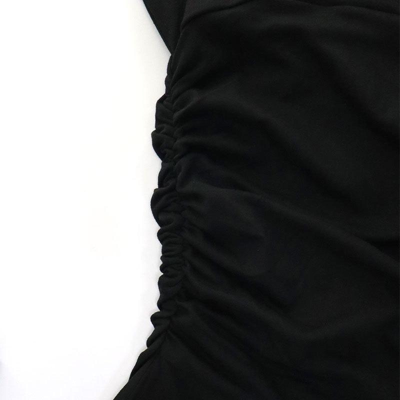 Осеннее женское платье с открытой спиной, открытыми плечами и рукавами-колокольчиками, 2024