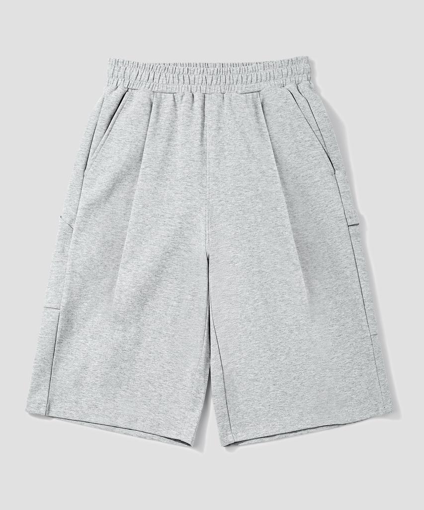 AGOD One-Pleat Carpenter Sweat Bermuda Shorts [Grey]