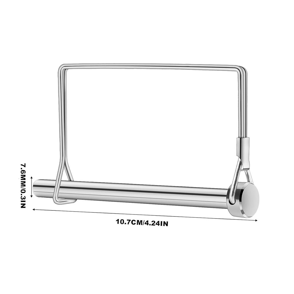 6 Pcs Trailer Coupler P, 5/16" X 4" PTO Shaft Locking P, Heavy-Duty Square Towing Hitch P, Trailer Safety Coupler P, Wire Lock P, Trailer Hitch